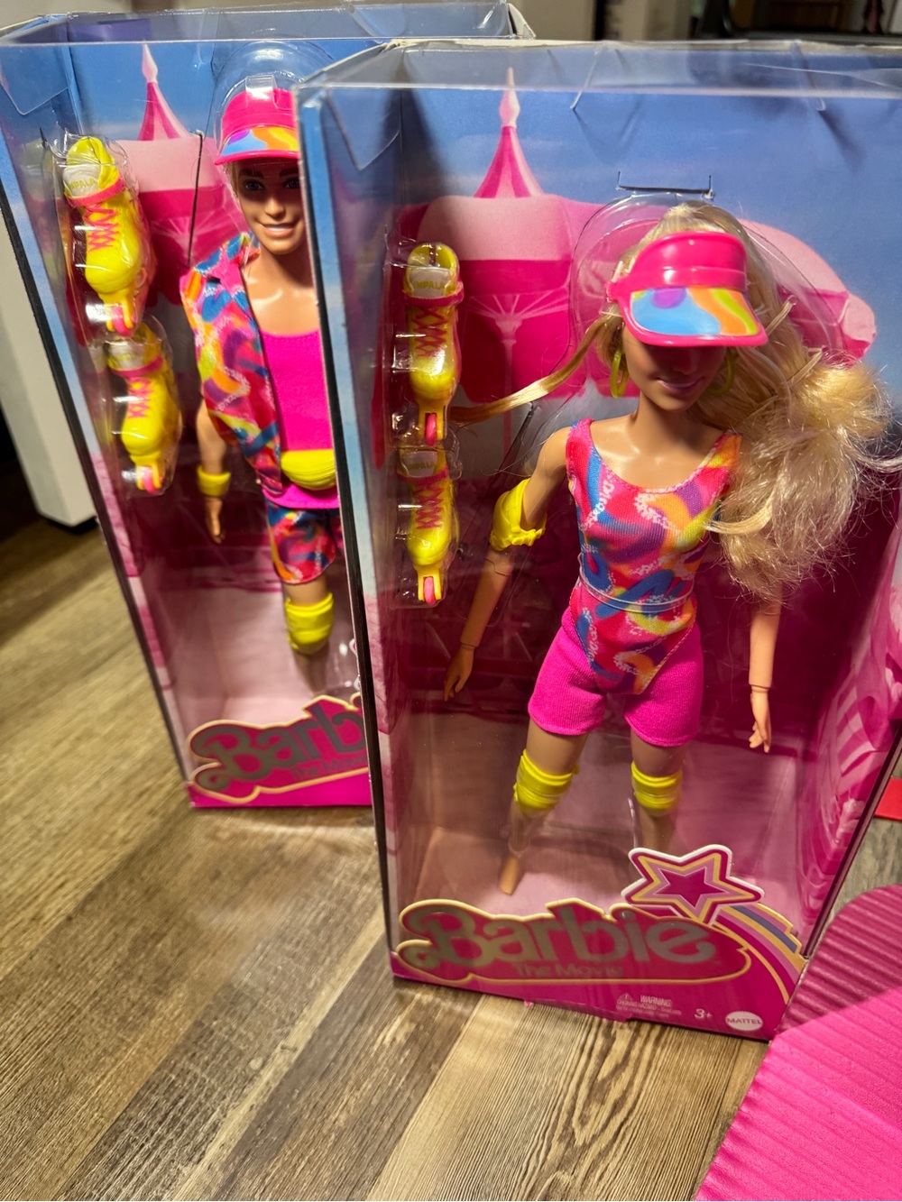 Barbie Neon Pink & Multicolor Fitness Roller Skate Doll